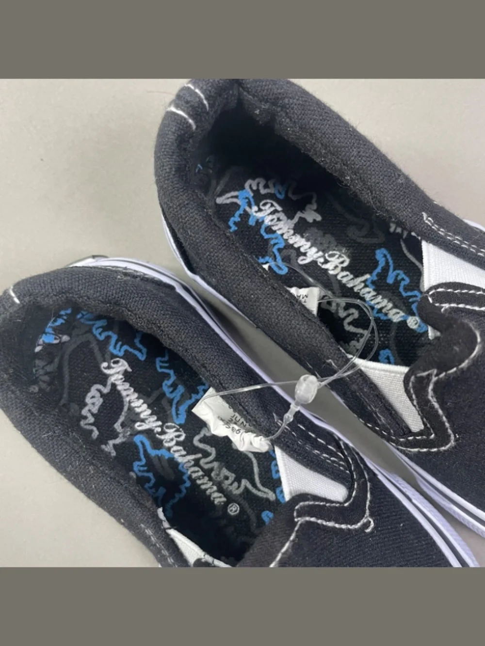 NEW Tommy Bahama Shoes Boys 9T toddler black canvas Dino slip on beach casual
